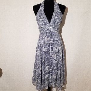 BCBGMaxAzria Silk Halter Dress